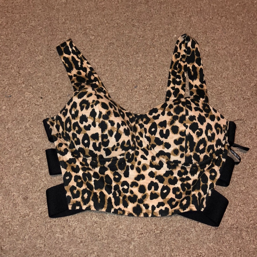 Cheetah print crop top